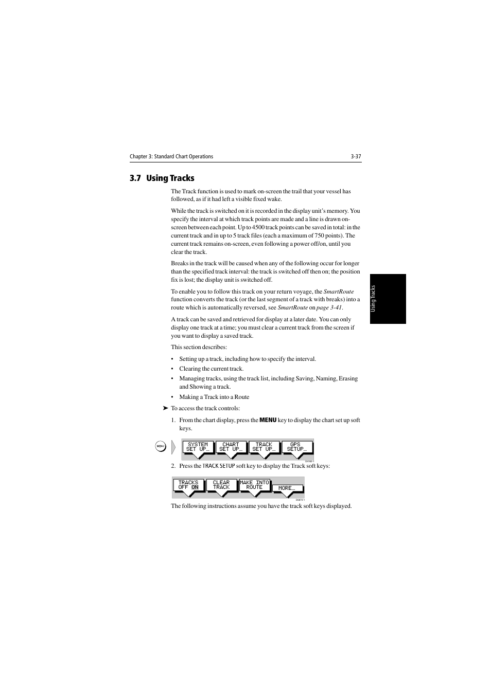7 using tracks | Raymarine 530 User Manual | Page 85 / 170