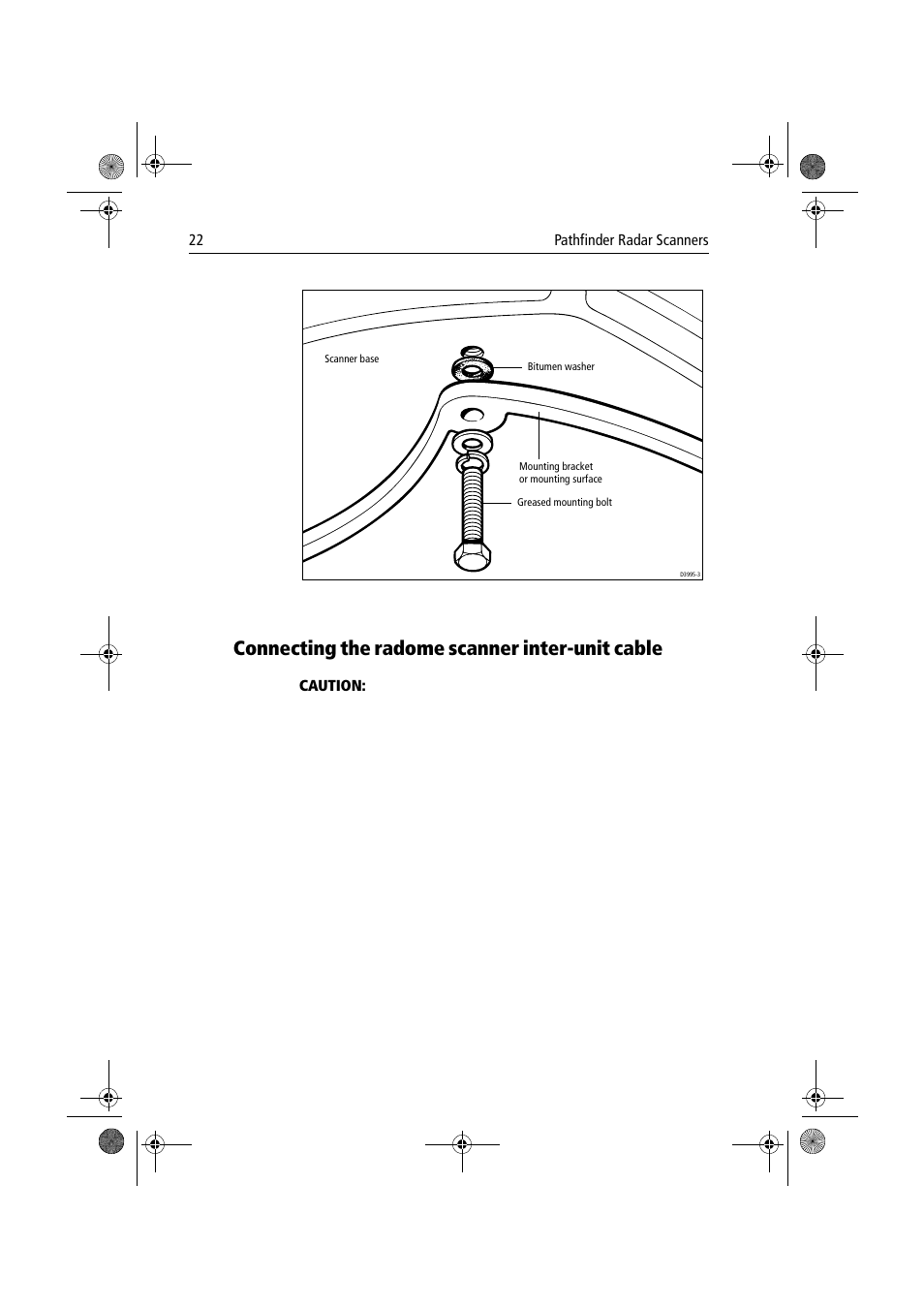 Connecting the radome scanner inter-unit cable | Raymarine Radar Scanner User Manual | Page 30 / 66