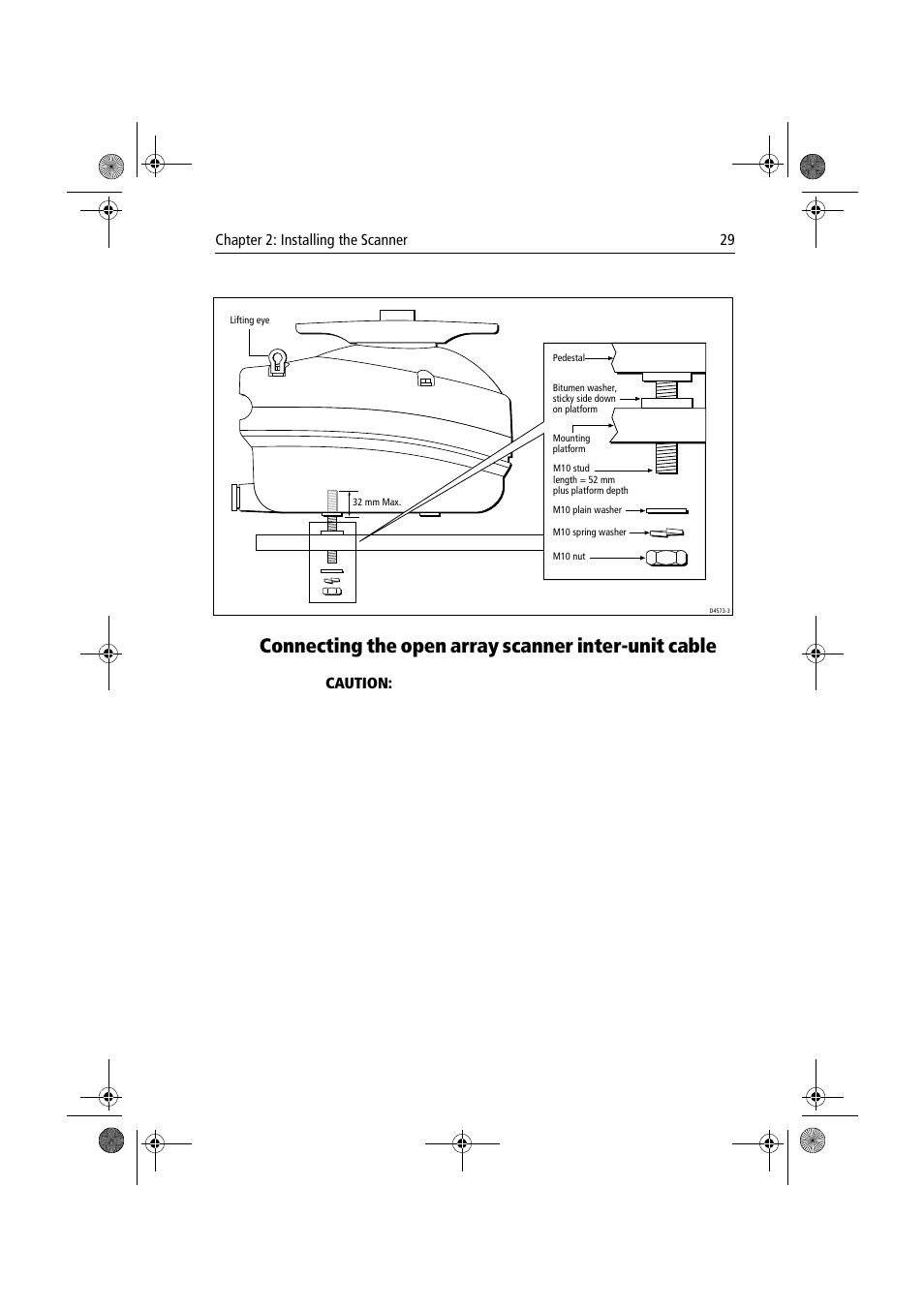 Connecting the open array scanner inter-unit cable | Raymarine Radar Scanner User Manual | Page 37 / 66