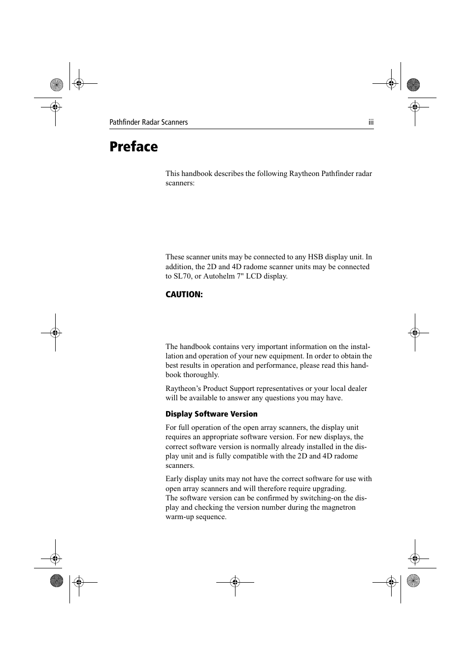 Preface | Raymarine Radar Scanner User Manual | Page 5 / 66