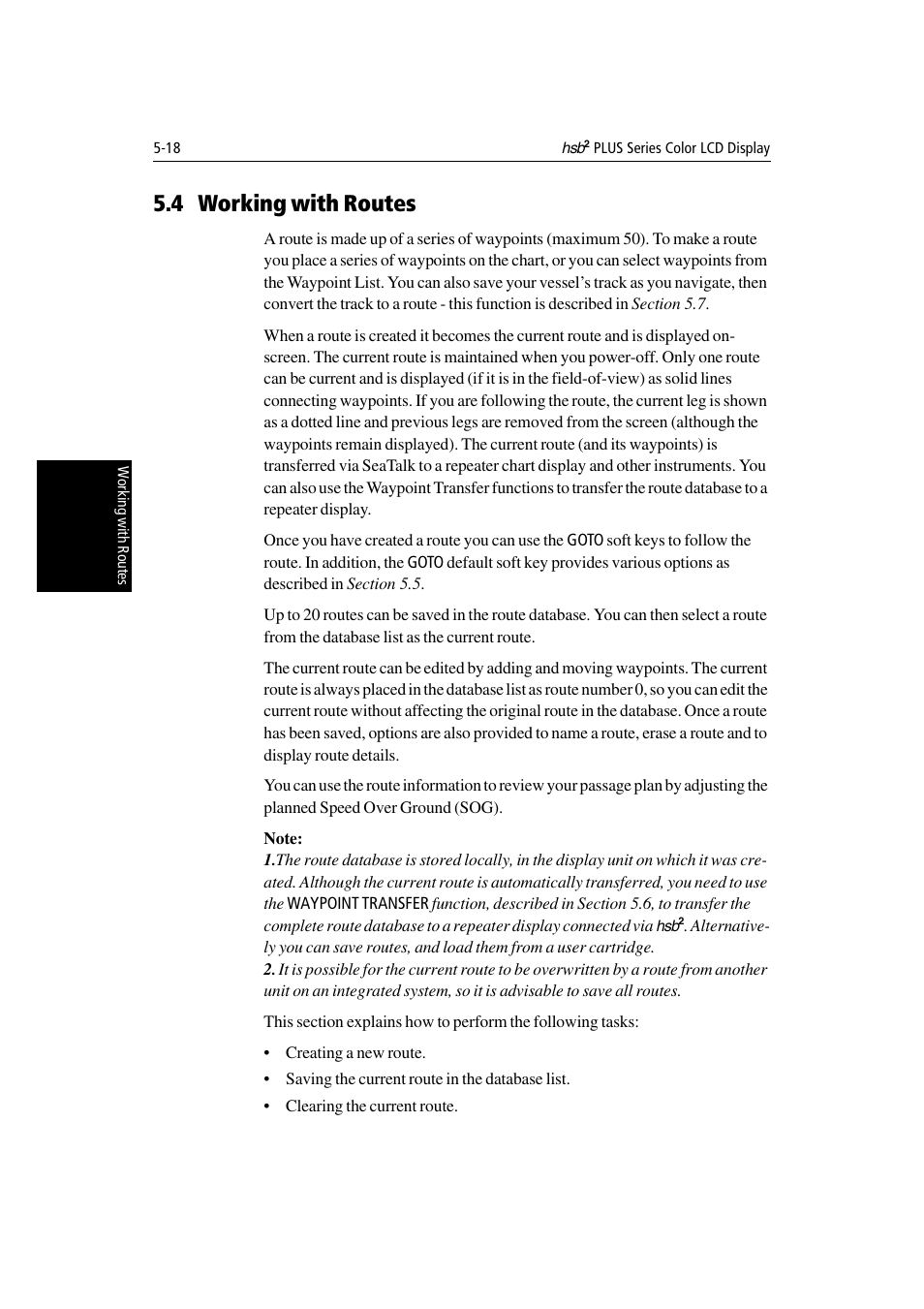 4 working with routes | Raymarine Radar equipment Raychart Chartplotter RC530 PLUS User Manual | Page 122 / 248