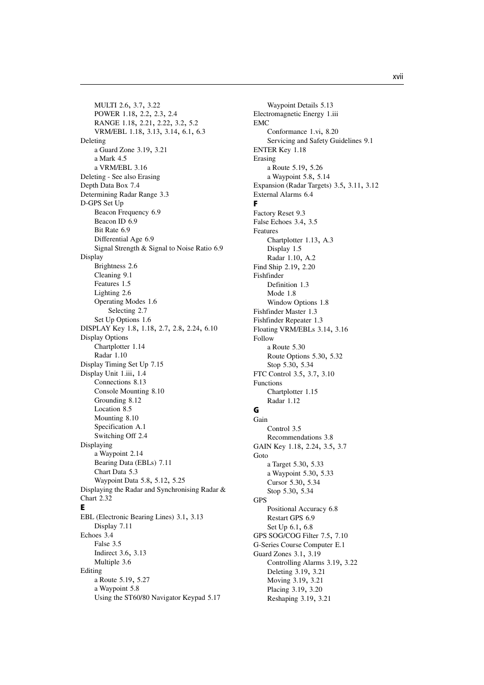 Raymarine Radar equipment Raychart Chartplotter RC530 PLUS User Manual | Page 241 / 248