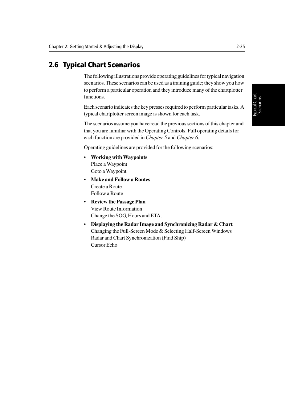6 typical chart scenarios | Raymarine Radar equipment Raychart Chartplotter RC530 PLUS User Manual | Page 61 / 248