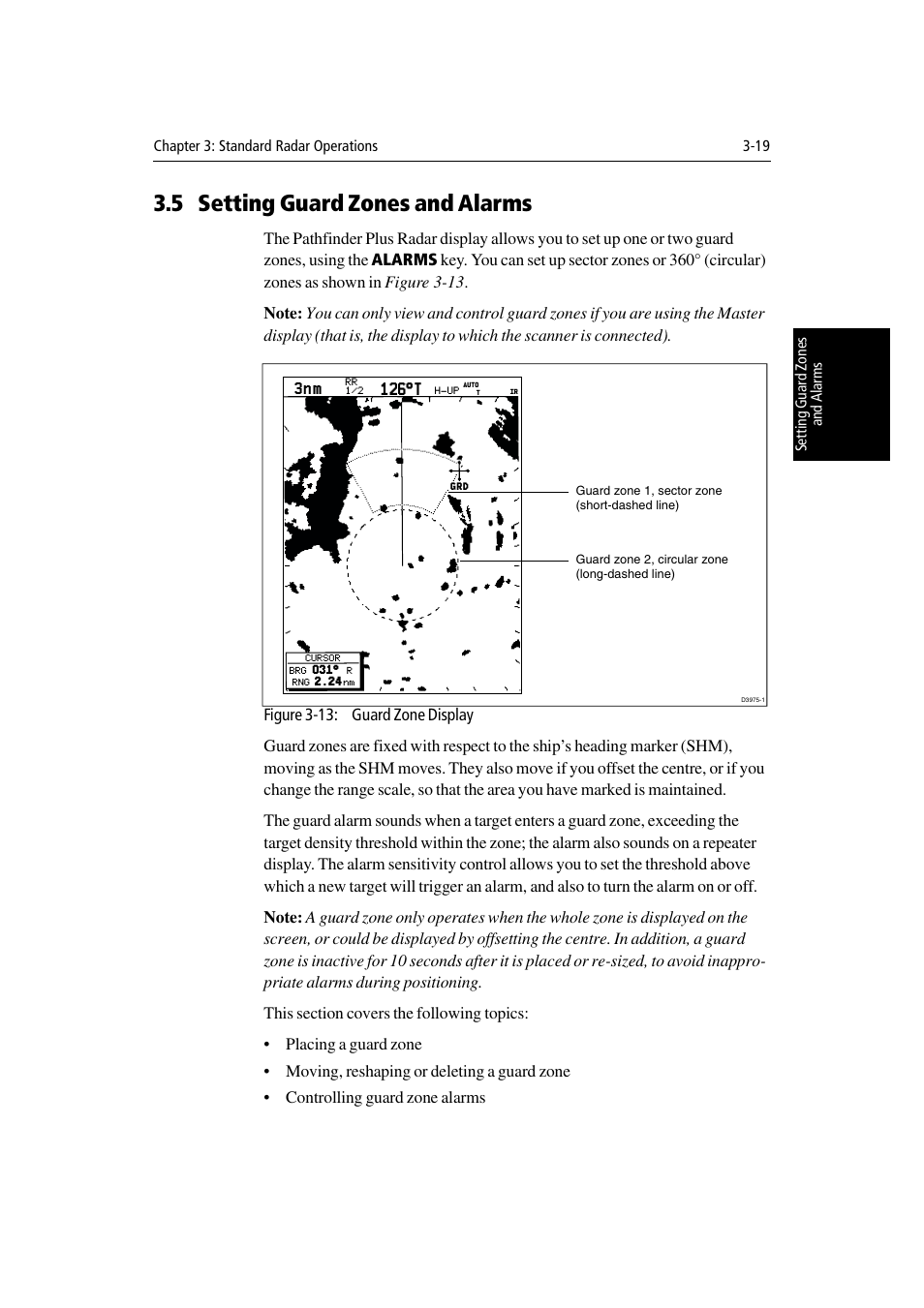 5 setting guard zones and alarms | Raymarine Radar equipment Raychart Chartplotter RC530 PLUS User Manual | Page 89 / 248