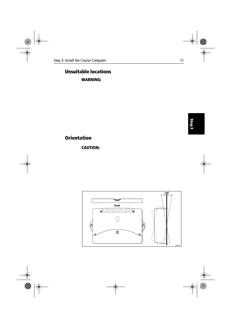 Unsuitable locations, Orientation, Unsuitable locations orientation | Raymarine 150/400 User Manual | Page 19 / 64