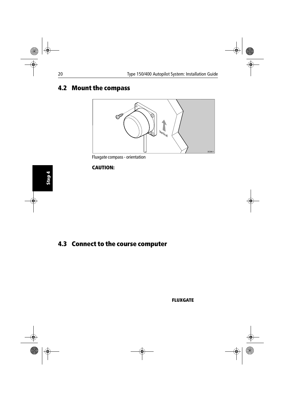 2 mount the compass, 3 connect to the course computer, Mount the compass | Connect to the course computer | Raymarine 150/400 User Manual | Page 28 / 64