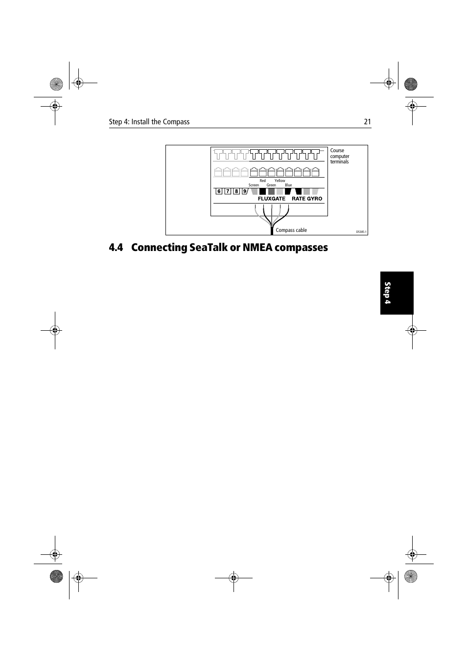 4 connecting seatalk or nmea compasses | Raymarine 150/400 User Manual | Page 29 / 64