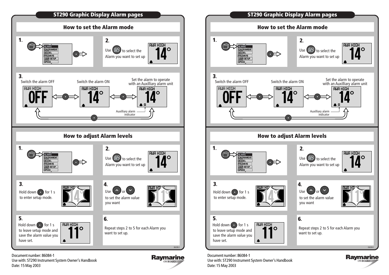 Raymarine St290 User Manual | Page 2 / 2