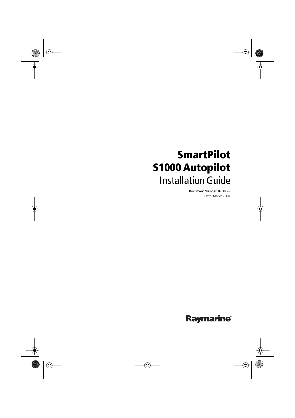 Raymarine S1000 User Manual | 36 pages