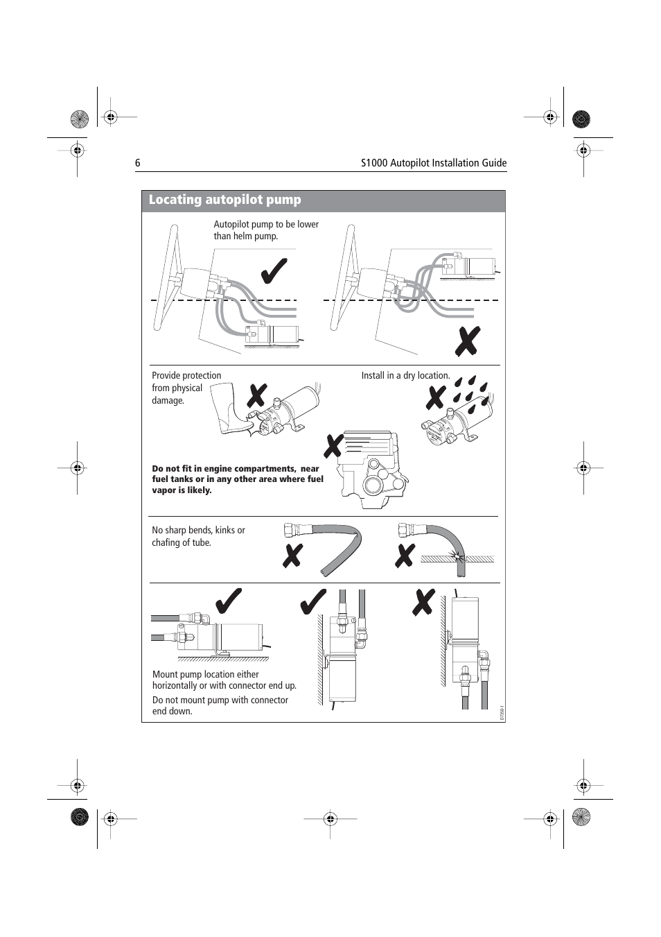 Locating autopilot pump | Raymarine S1000 User Manual | Page 8 / 36