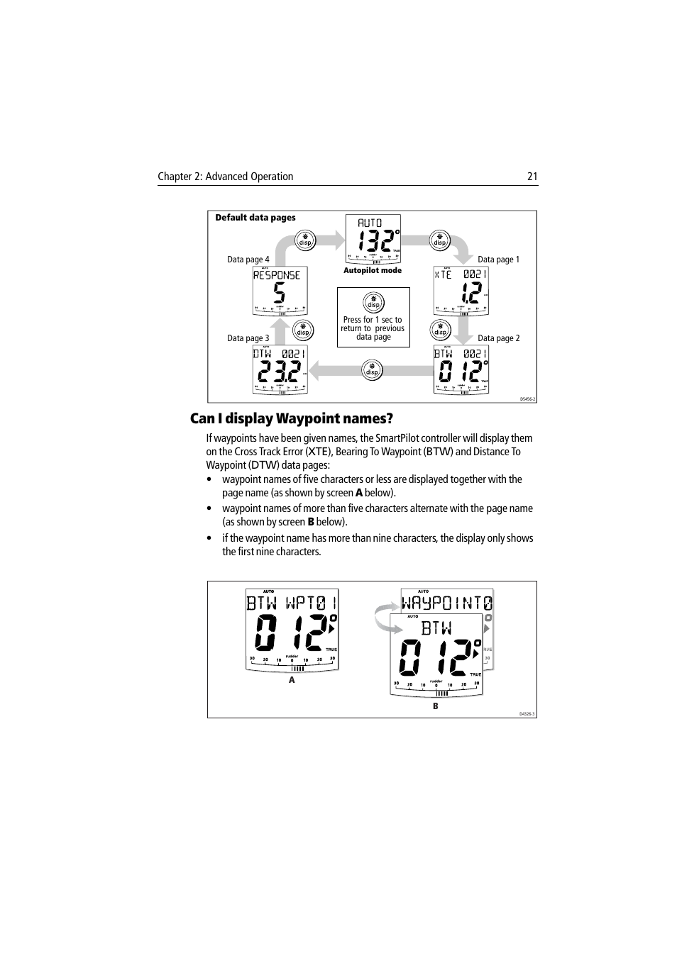 Can i display waypoint names | Raymarine ST8002 User Manual | Page 31 / 48