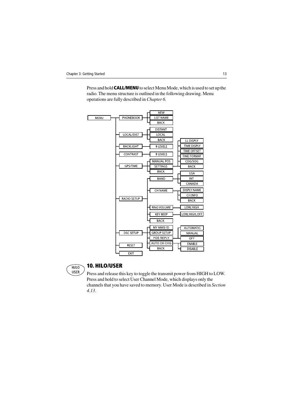 Hilo/user | Raymarine Ray54 User Manual | Page 23 / 112