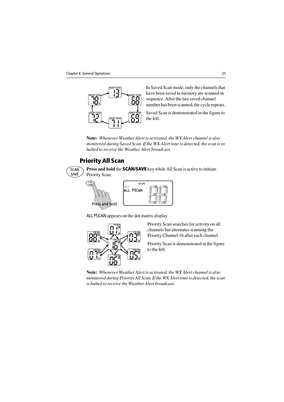 Priority all scan | Raymarine Ray54 User Manual | Page 35 / 112