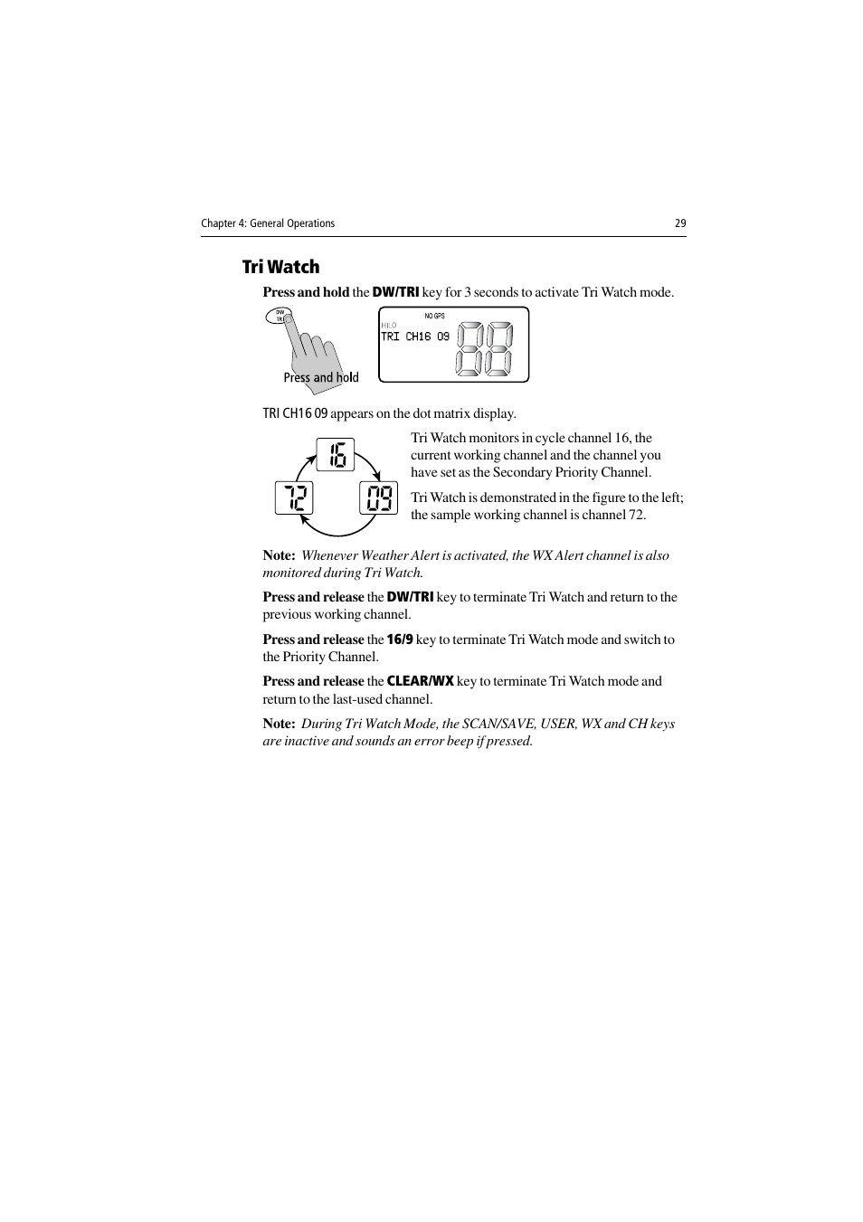 Tri watch | Raymarine Ray54 User Manual | Page 39 / 112