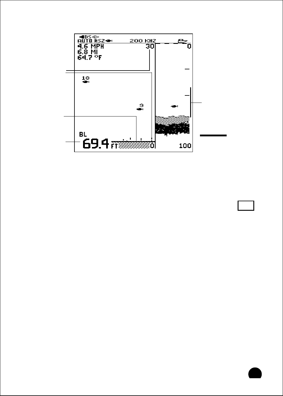 Bottom lock mode, Operating instructions | Raymarine 465 User Manual | Page 64 / 107