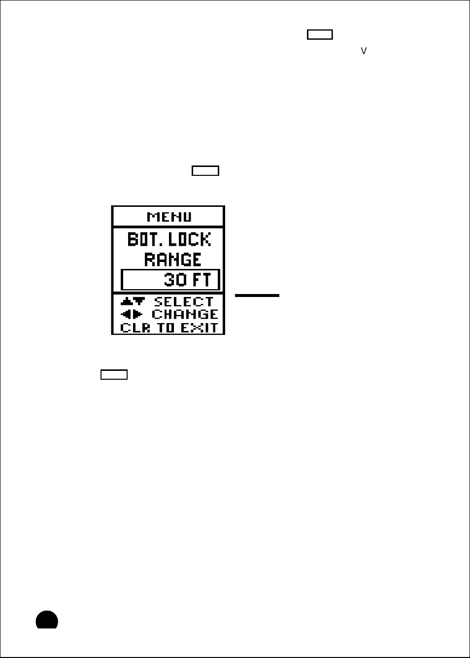 Setup menus for bottom lock mode, Bottom lock range menu item, Setup instructions | Raymarine 465 User Manual | Page 83 / 107