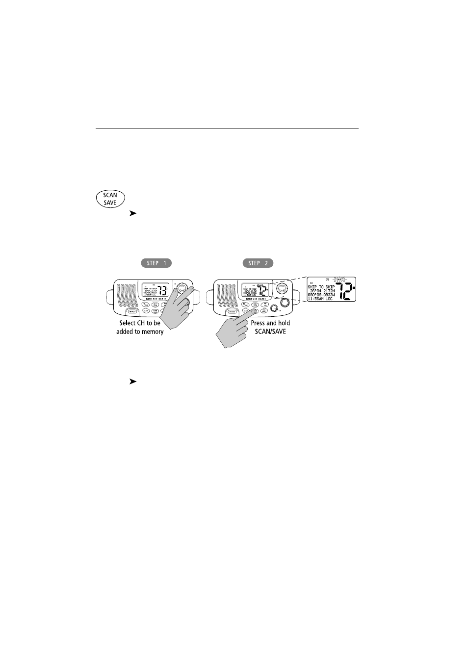 11 adding channels to memory | Raymarine Ray54E User Manual | Page 36 / 116