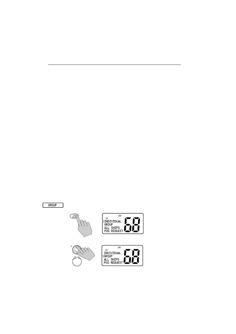 3 group calls, Transmitting a group call | Raymarine Ray54E User Manual | Page 48 / 116