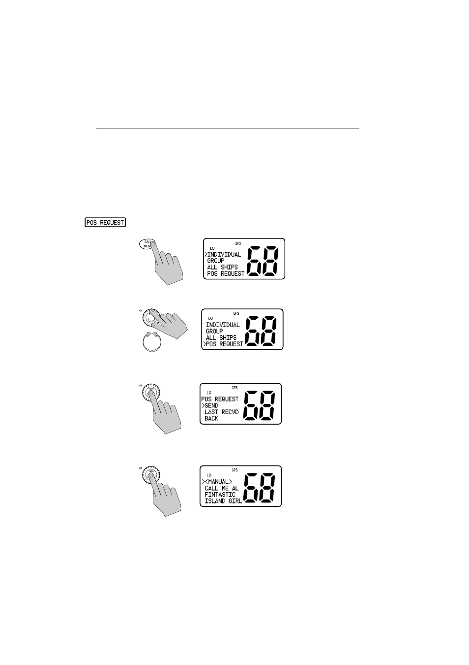 6 position request, Specifying the target vessel | Raymarine Ray54E User Manual | Page 60 / 116