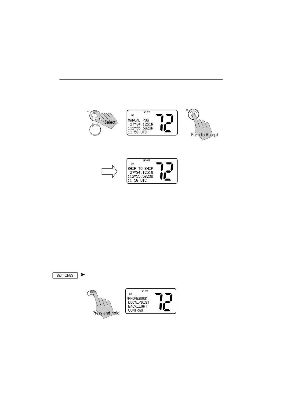 6 settings | Raymarine Ray54E User Manual | Page 76 / 116