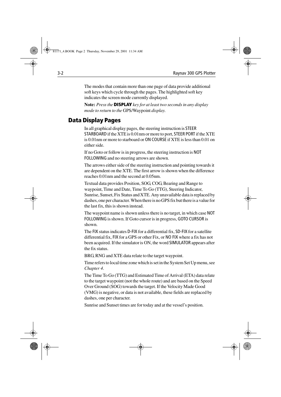 Data display pages | Raymarine GPS Plotter User Manual | Page 31 / 131