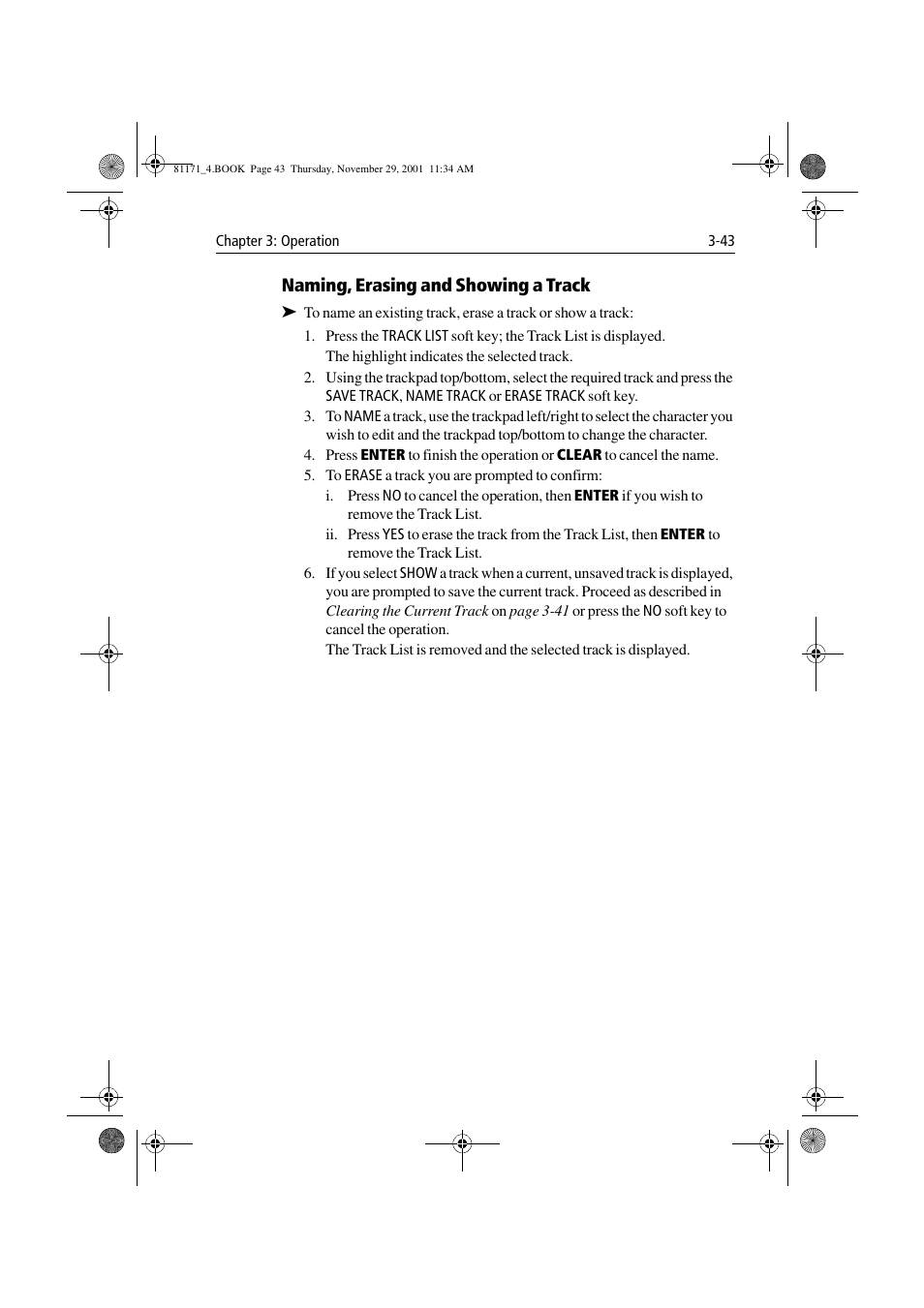 Naming, erasing and showing a track | Raymarine GPS Plotter User Manual | Page 72 / 131