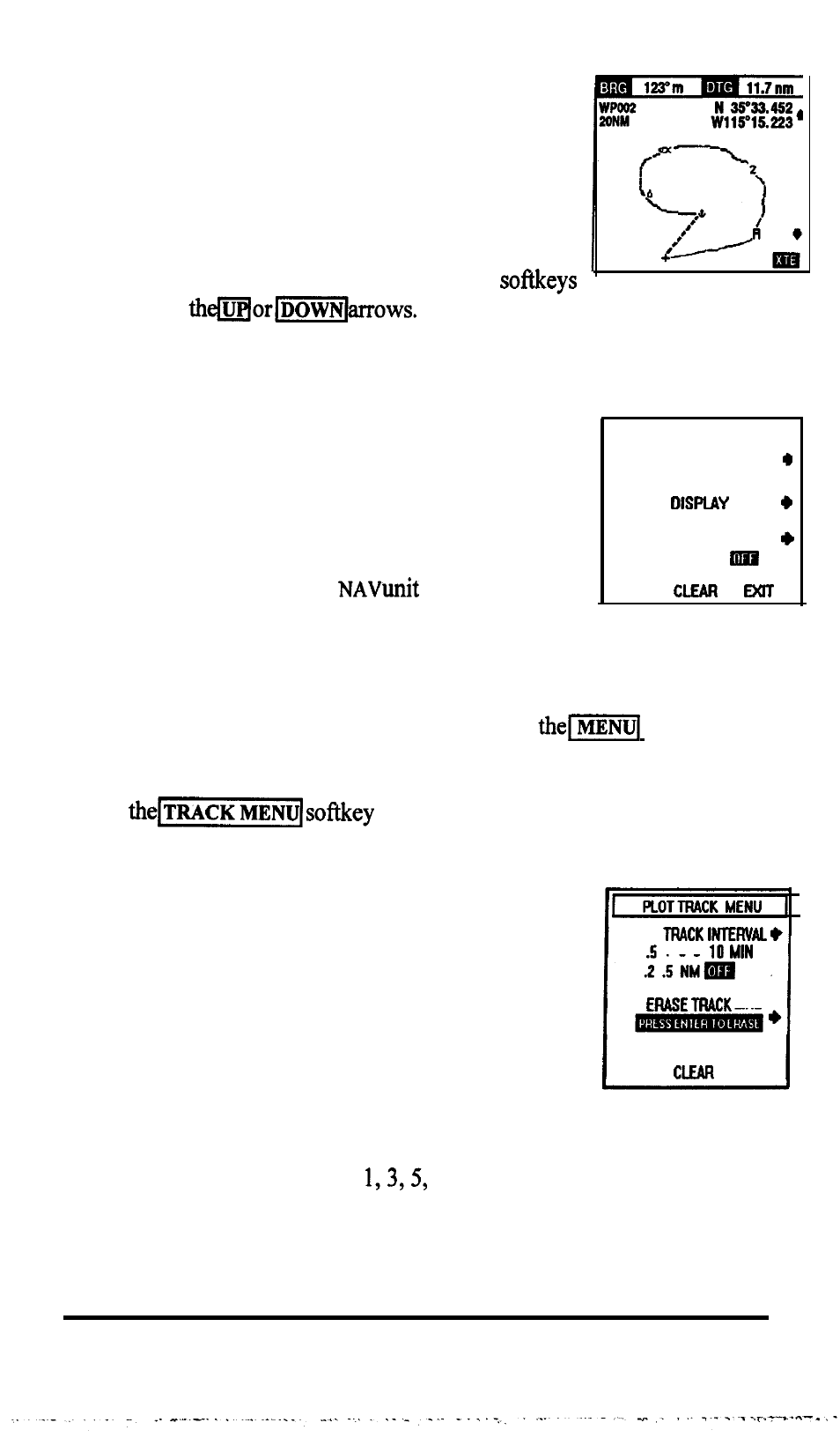 Plot display, The off or on, Seconds, and | Raymarine GPS navigation User Manual | Page 28 / 75