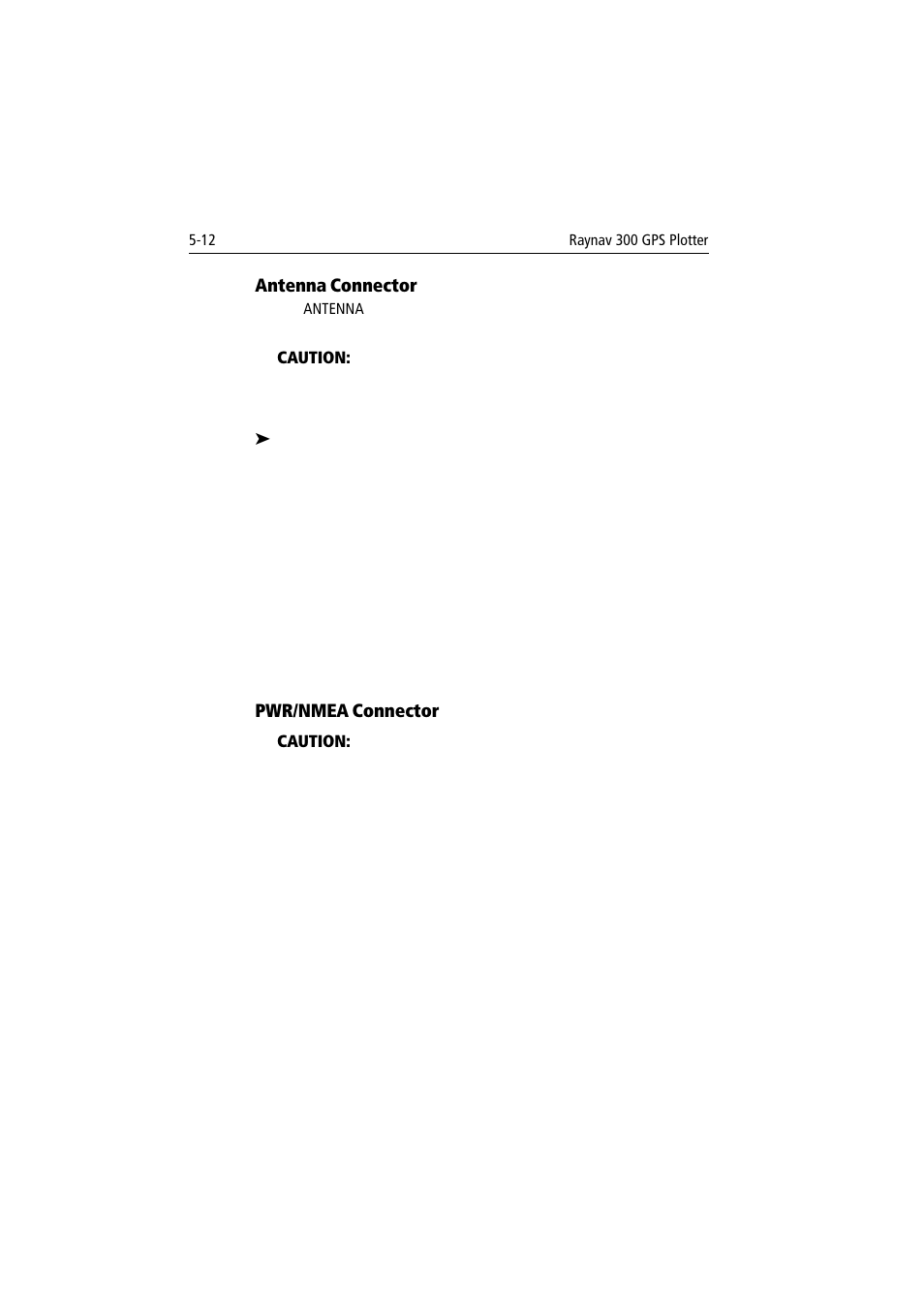 Antenna connector, Pwr/nmea connector | Raymarine 300 User Manual | Page 106 / 136