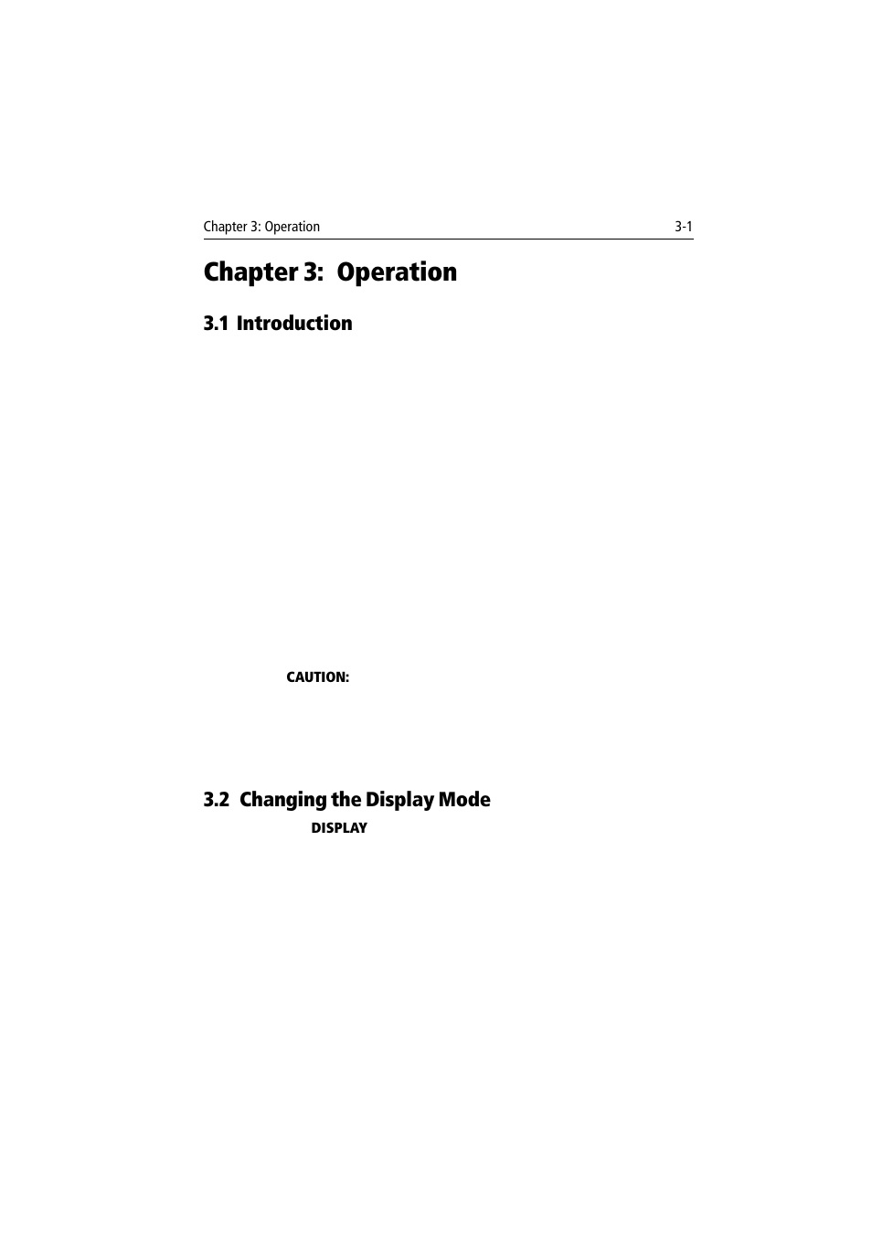 Chapter 3, Chapter 3: operation, 1 introduction | Changing the display mode | Raymarine 300 User Manual | Page 29 / 136