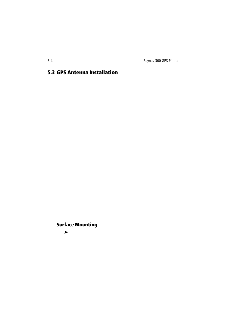 3 gps antenna installation, Surface mounting | Raymarine 300 User Manual | Page 98 / 136