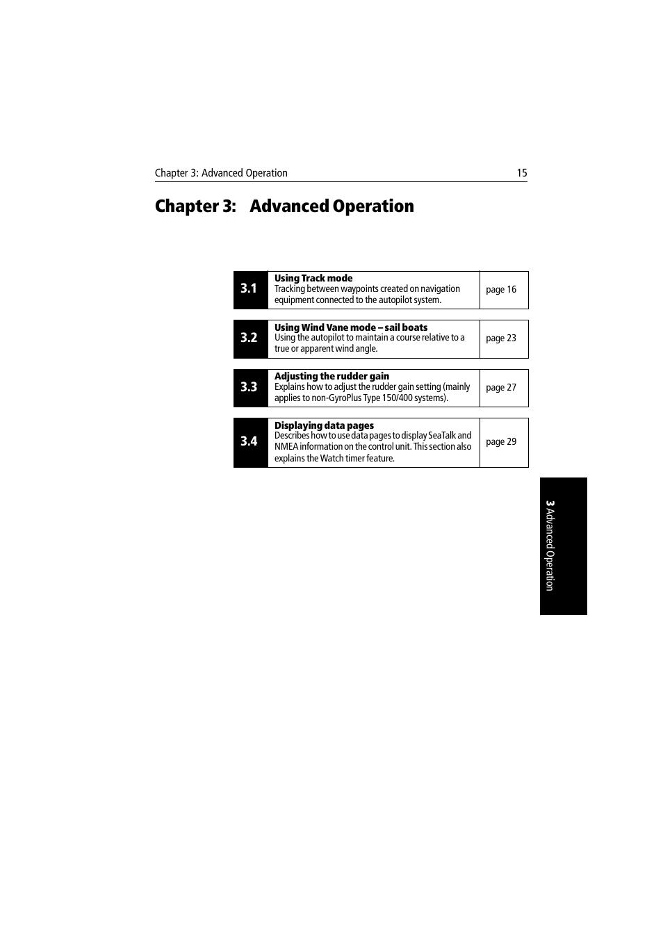 Chapter 3: advanced operation | Raymarine autopilot User Manual | Page 28 / 137