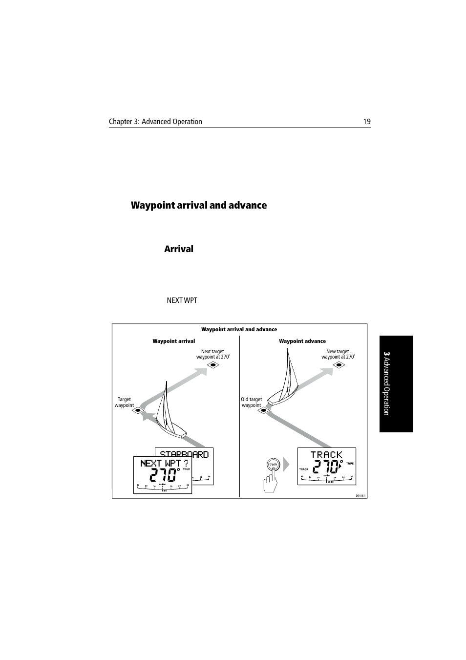 Waypoint arrival and advance, Arrival | Raymarine autopilot User Manual | Page 32 / 137