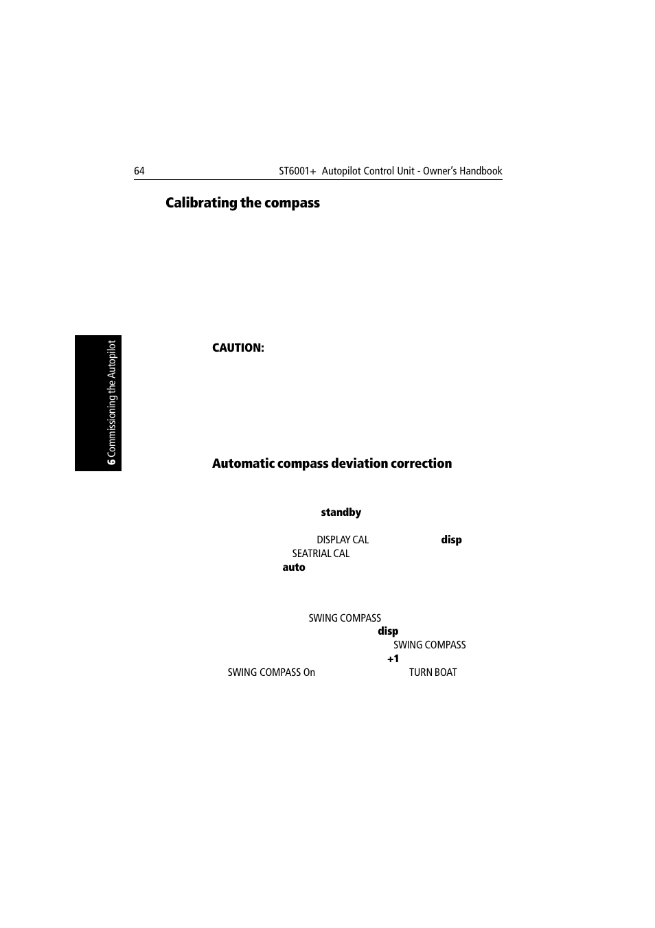 Calibrating the compass, Automatic compass deviation correction | Raymarine autopilot User Manual | Page 77 / 137
