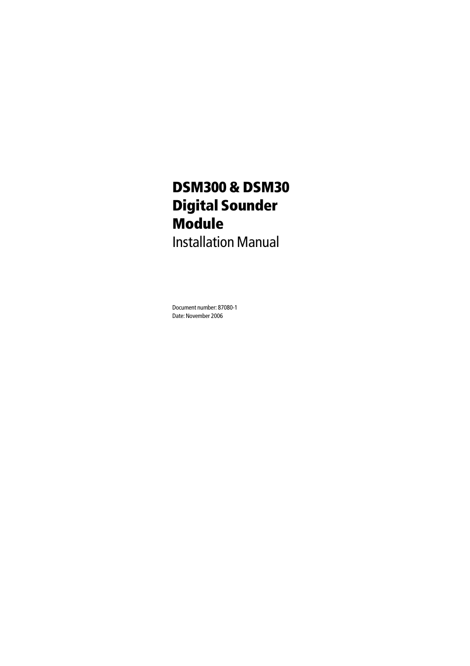 Raymarine DSM30 User Manual | 34 pages