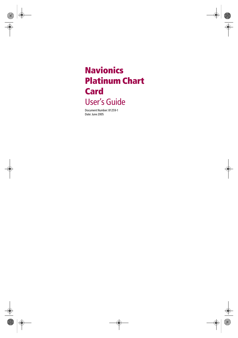 Raymarine Platinum Chart Card User Manual | 29 pages