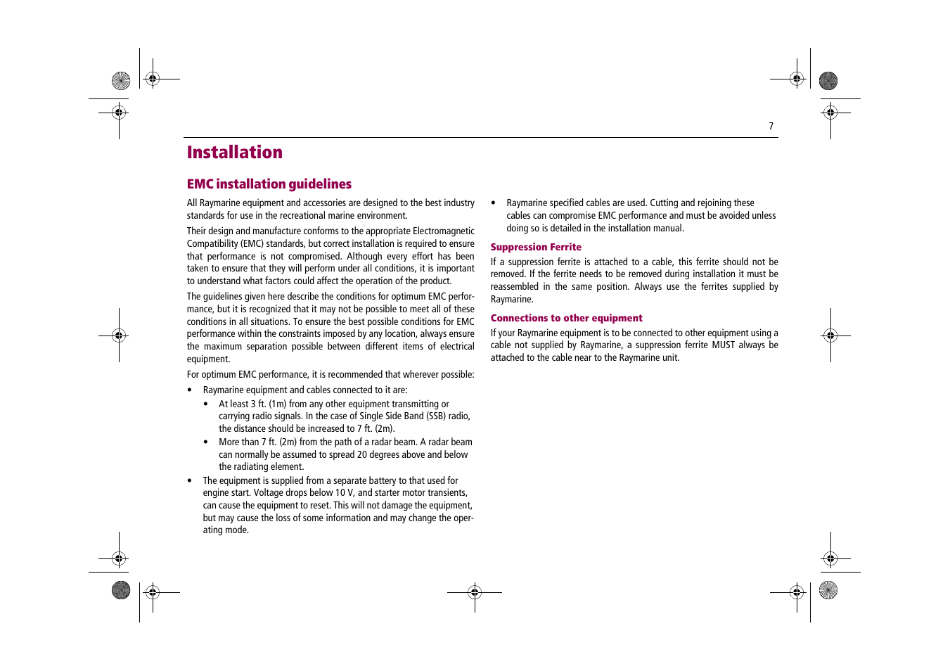 Installation | Raymarine Satellite TV Systems User Manual | Page 11 / 78
