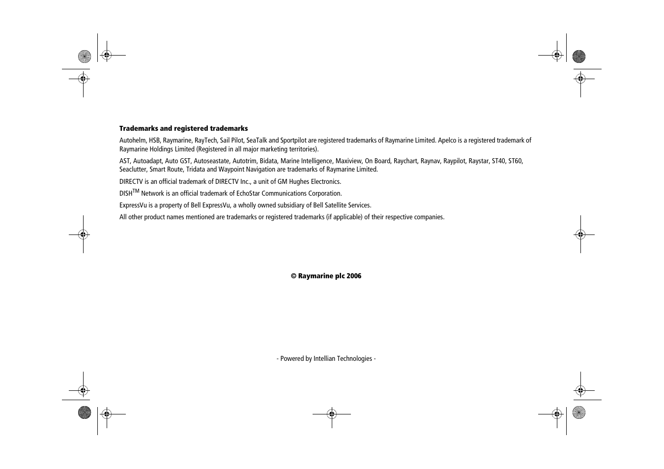 Raymarine Satellite TV Systems User Manual | Page 2 / 78