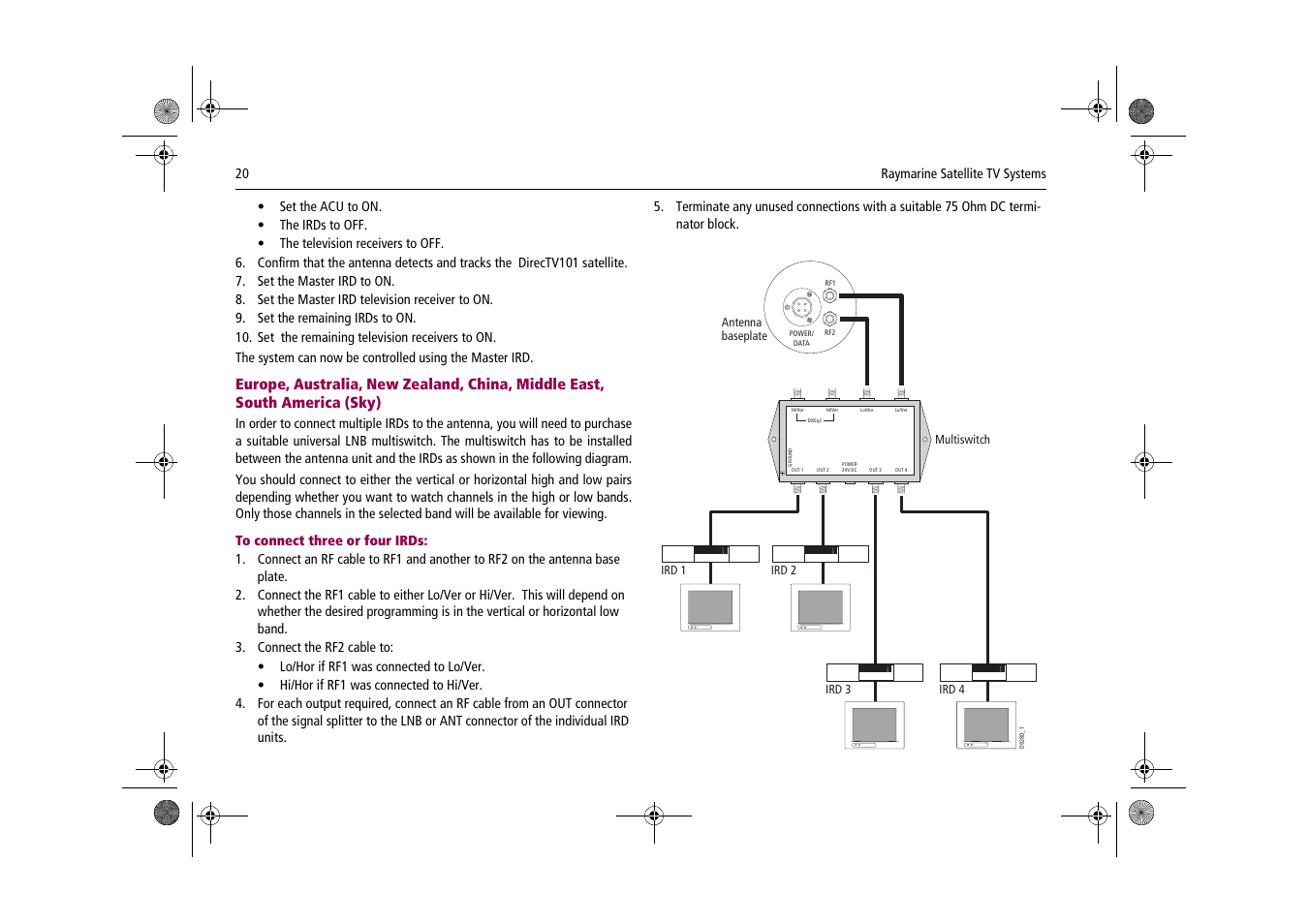 Raymarine Satellite TV Systems User Manual | Page 24 / 78