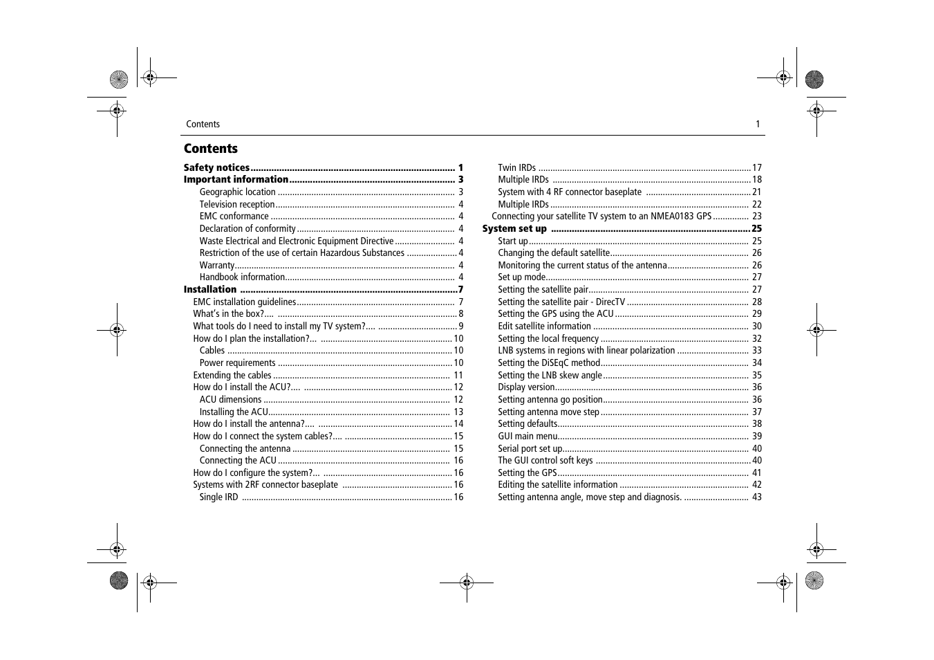 Raymarine Satellite TV Systems User Manual | Page 3 / 78