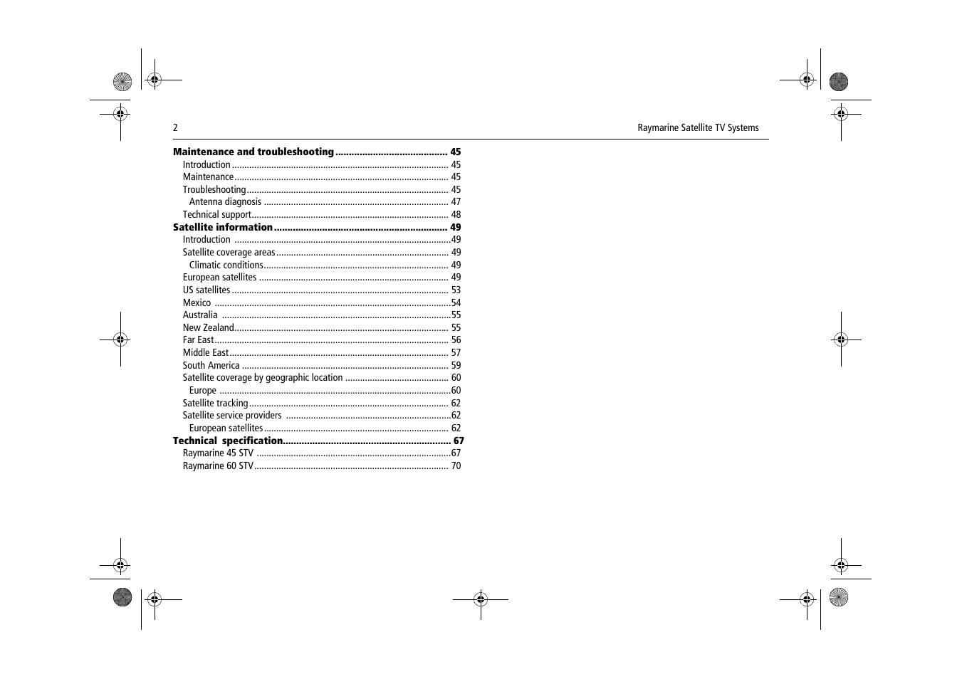 Raymarine Satellite TV Systems User Manual | Page 4 / 78
