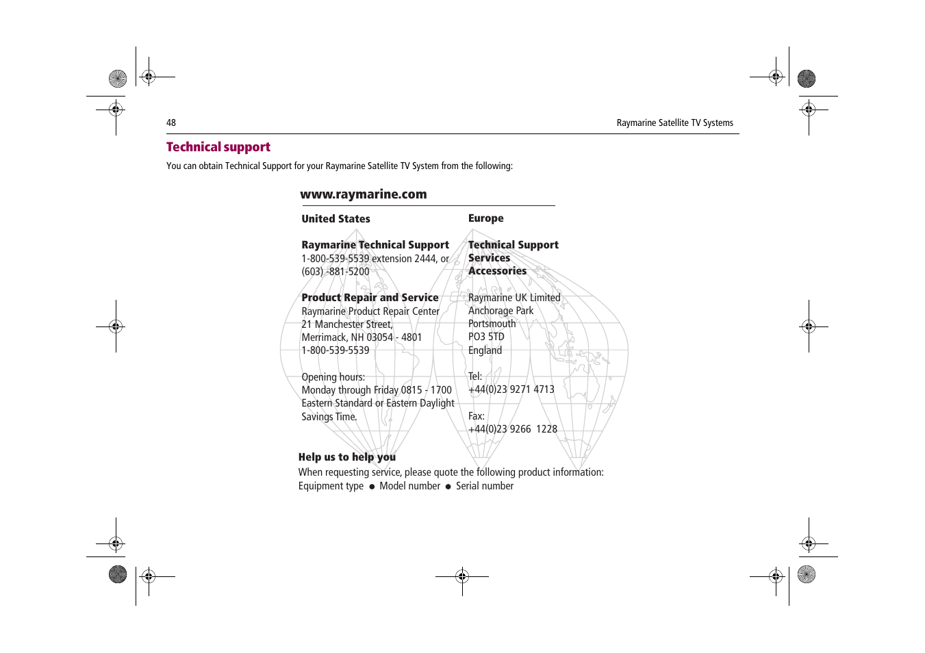 Raymarine Satellite TV Systems User Manual | Page 52 / 78