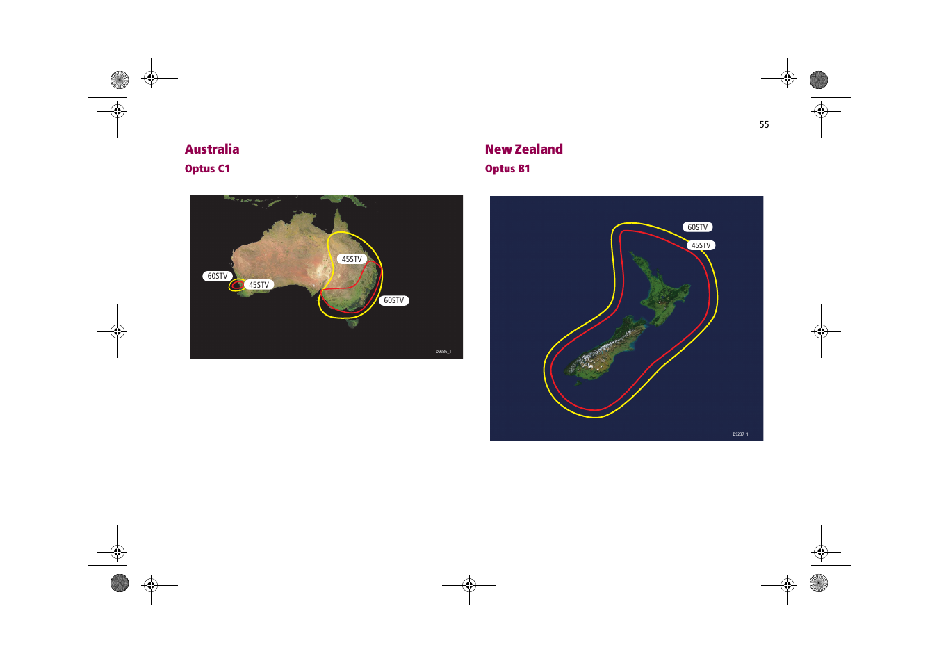 Australia, New zealand | Raymarine Satellite TV Systems User Manual | Page 59 / 78