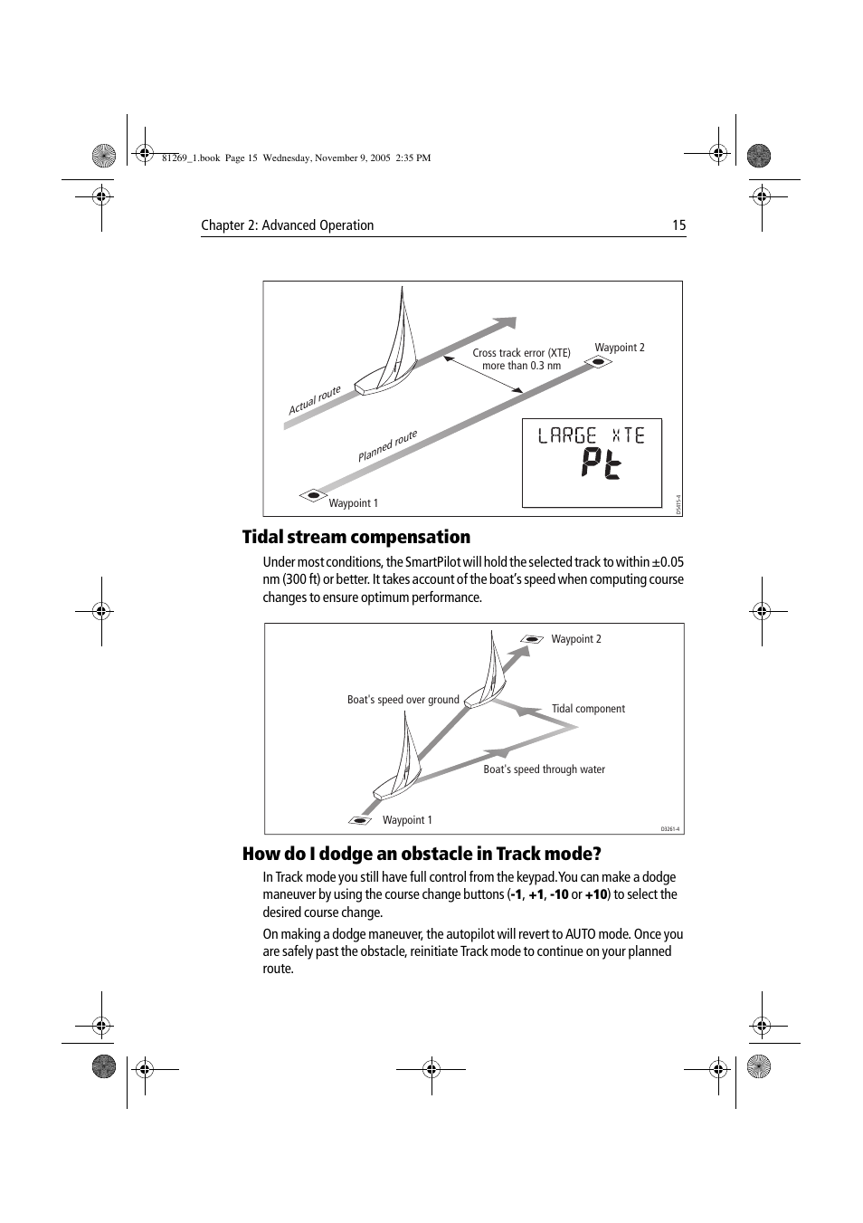 Tidal stream compensation, How do i dodge an obstacle in track mode | Raymarine ST6002 User Manual | Page 25 / 56