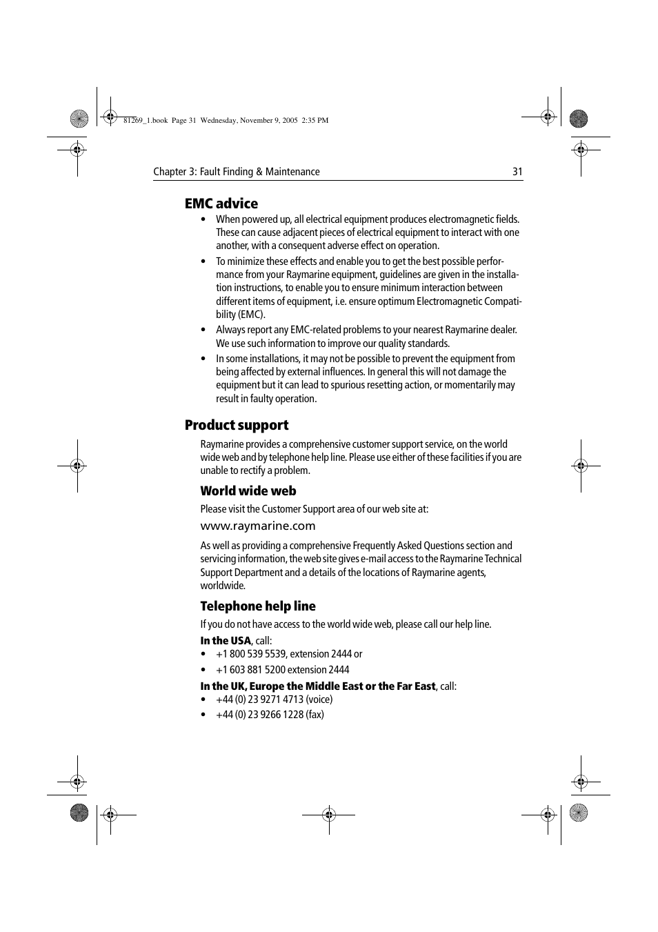 Emc advice, Product support | Raymarine ST6002 User Manual | Page 41 / 56