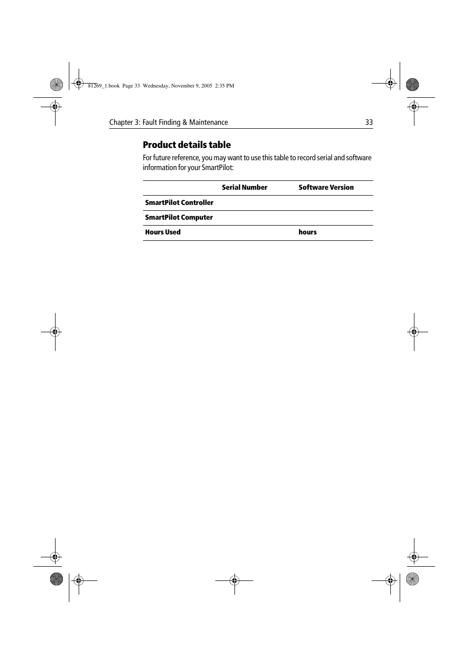 Product details table | Raymarine ST6002 User Manual | Page 43 / 56