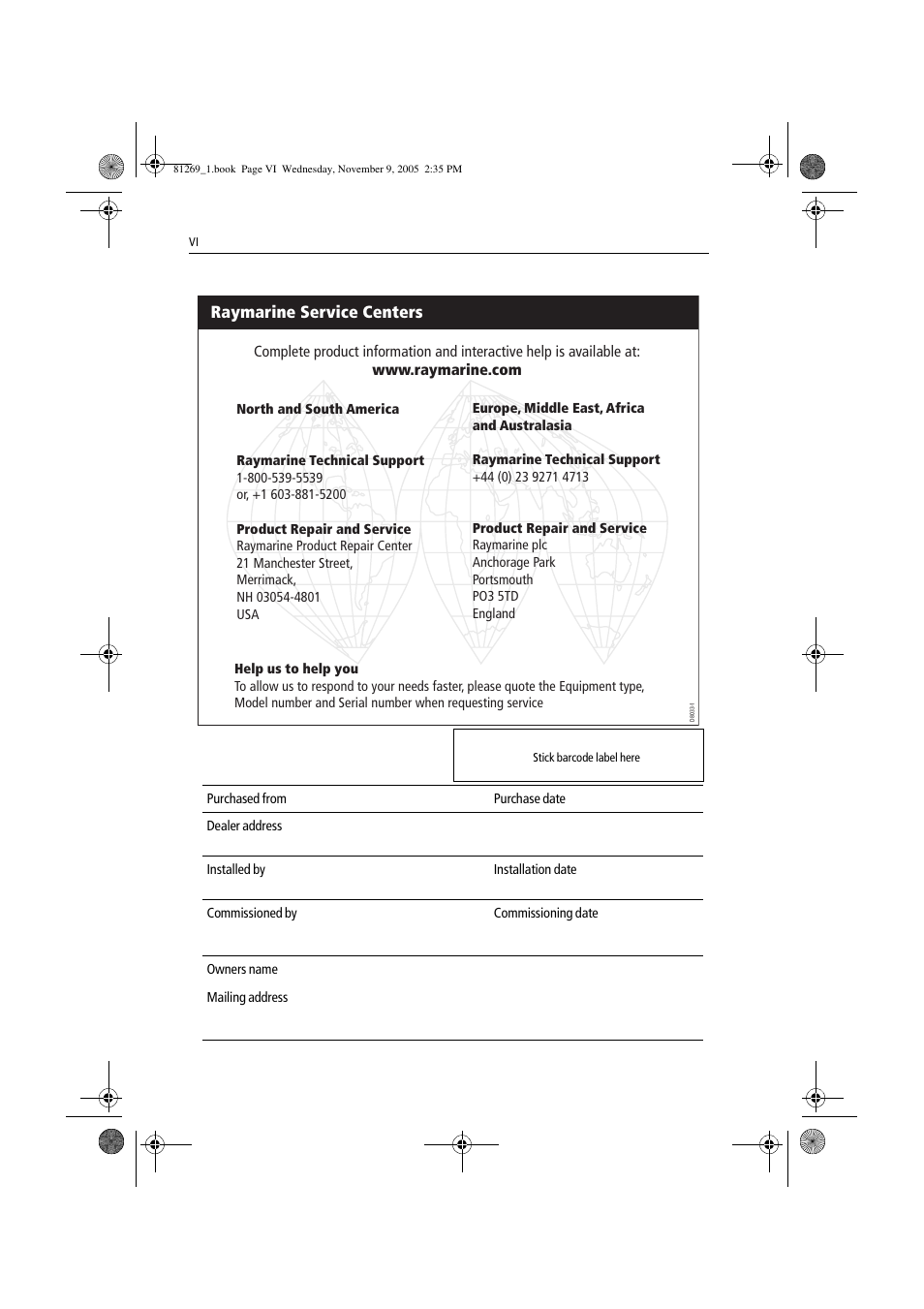 Raymarine ST6002 User Manual | Page 56 / 56