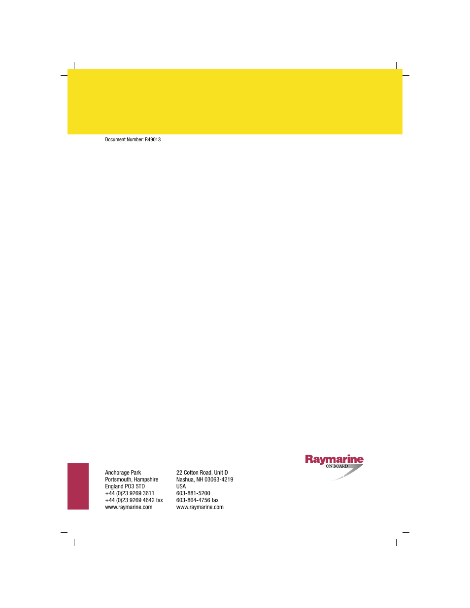 Ray215 | Raymarine Ray215 User Manual | Page 134 / 134