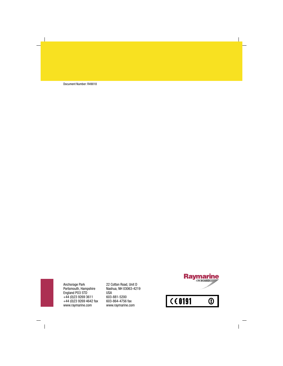 Ray215e | Raymarine Ray215e User Manual | Page 132 / 132