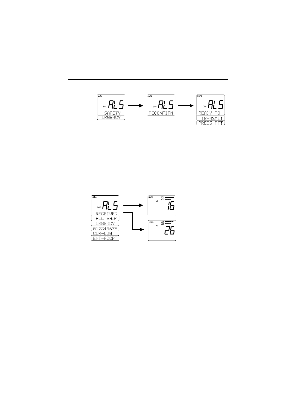 7 receiving an all ships call, 8 transmitting a distress call | Raymarine Ray215e User Manual | Page 88 / 132