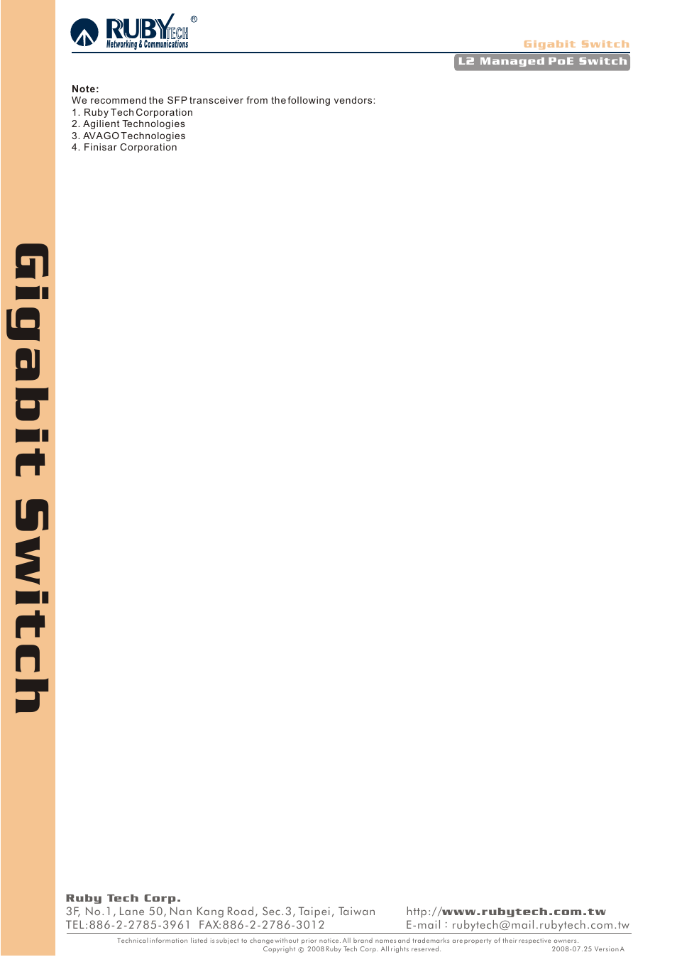 Ruby Tech PSGS-2112C User Manual | Page 3 / 3